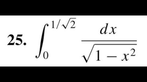 integrate dx/sqrt(1 - x^2) from x=0 to 1/sqrt(2)