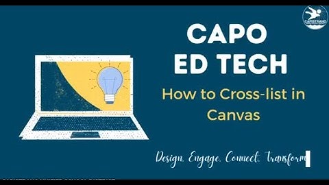 How to Cross List Courses in Canvas 1