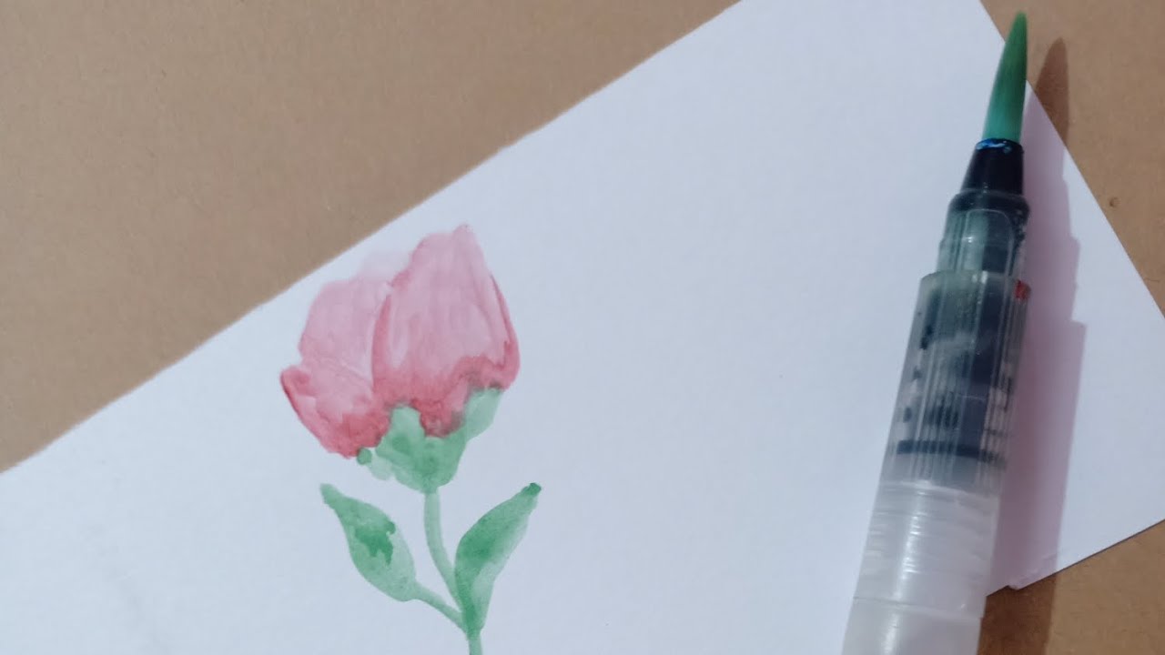 How to use watercolor brush pen 🖊️ - YouTube