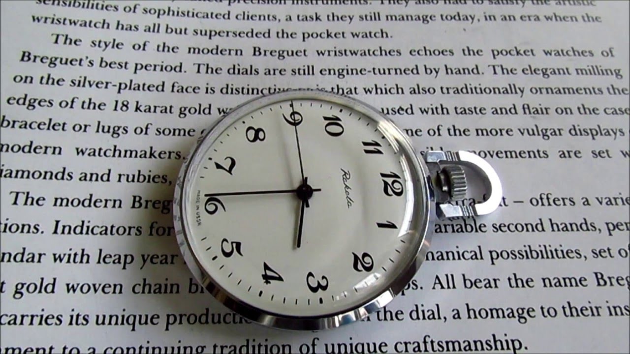 Raketa Pocket Watch Running YouTube