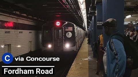 IND Concourse Line (C) Train Action @Fordham Road +(C) via (D)