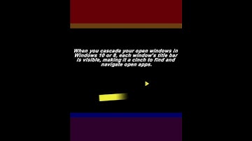 How to Cascade Windows