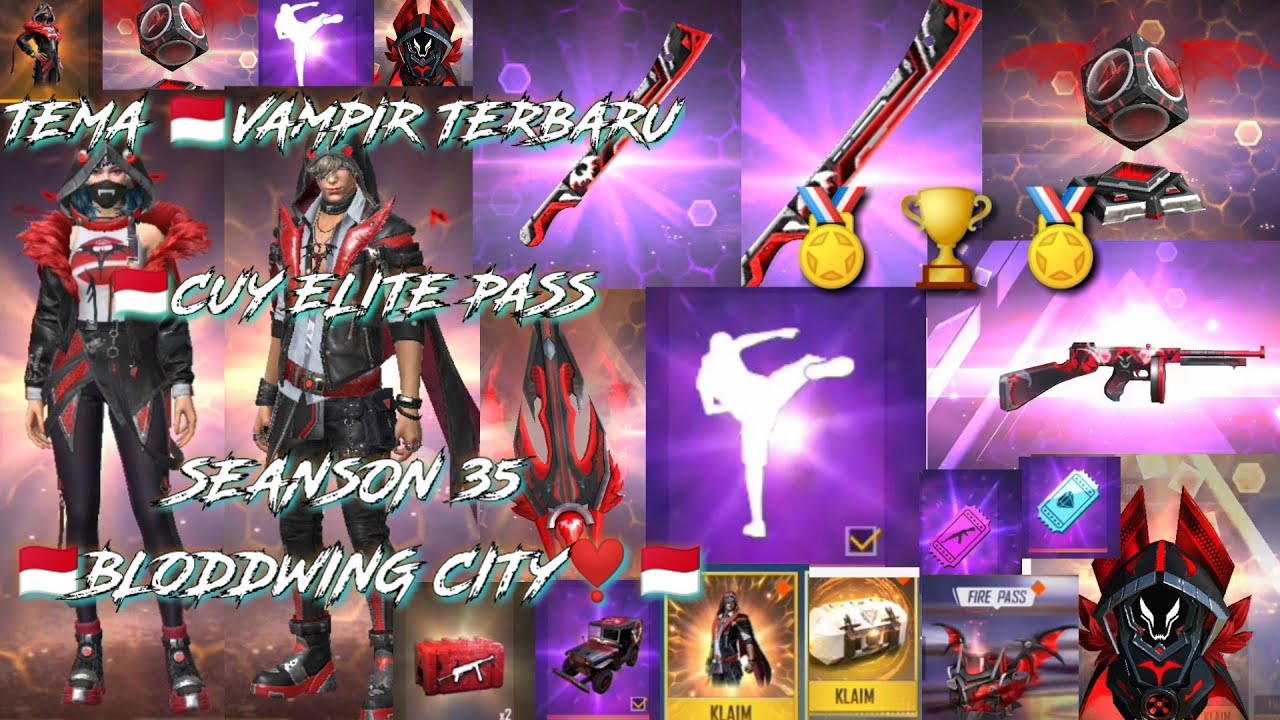 TEMA 🇲🇨VAMPIR TERBARU 🇲🇨CUY ELITE PASS SEANSON 35 🇲🇨BLODDWING CITY❣️🇲🇨