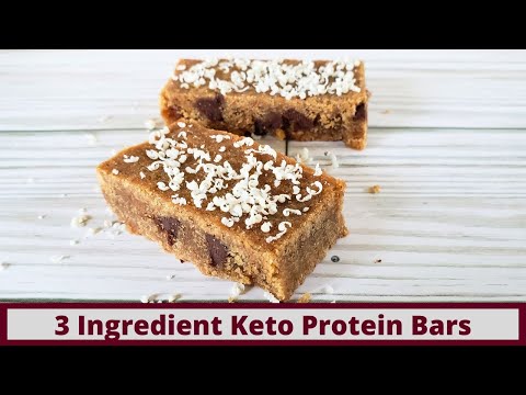 Quick and Easy 3 Ingredient Keto Protein Snack Bars (Gluten Free and Nut Free Options)