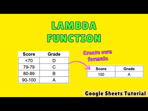 Google Sheets Tutorial - 17 - LAMBDA Function