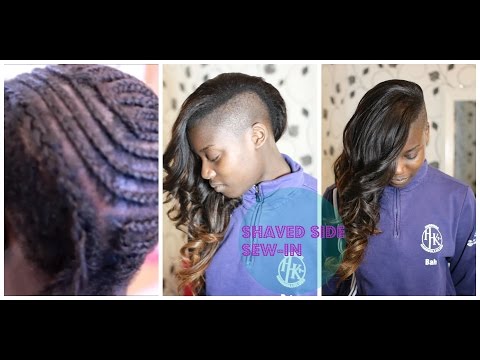 Shaved Side Side Cut Sew In By Iamellagambia Youtube