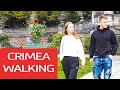 Massandra Palace in Crimea. Crimea walking tour 4k. Crimea today. Crimea location. Crimea nature.