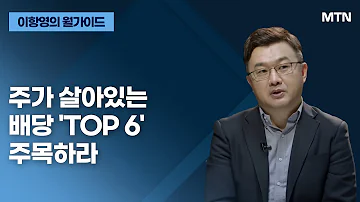 이항영의 월가이드 주가 살아있는 배당 TOP 6 주목하라 머니투데이방송 증시 증권