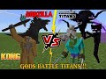 Godzilla VS Kong VS Minecraft Mutant Titans (Kong and Godzilla Battle Wither Storm) Minecraft PE