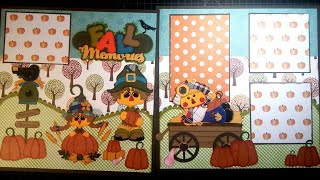Fall Memories Scrapbook Process Layout