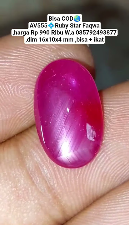 Bisa COD🌏AV555💠Ruby Star Faqwa,harga Rp 990 Ribu W,a 085792493877,dim 16x10x4 mm ,bisa   ikat