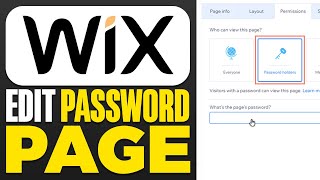 How To Edit Password Page On Wix (2025)