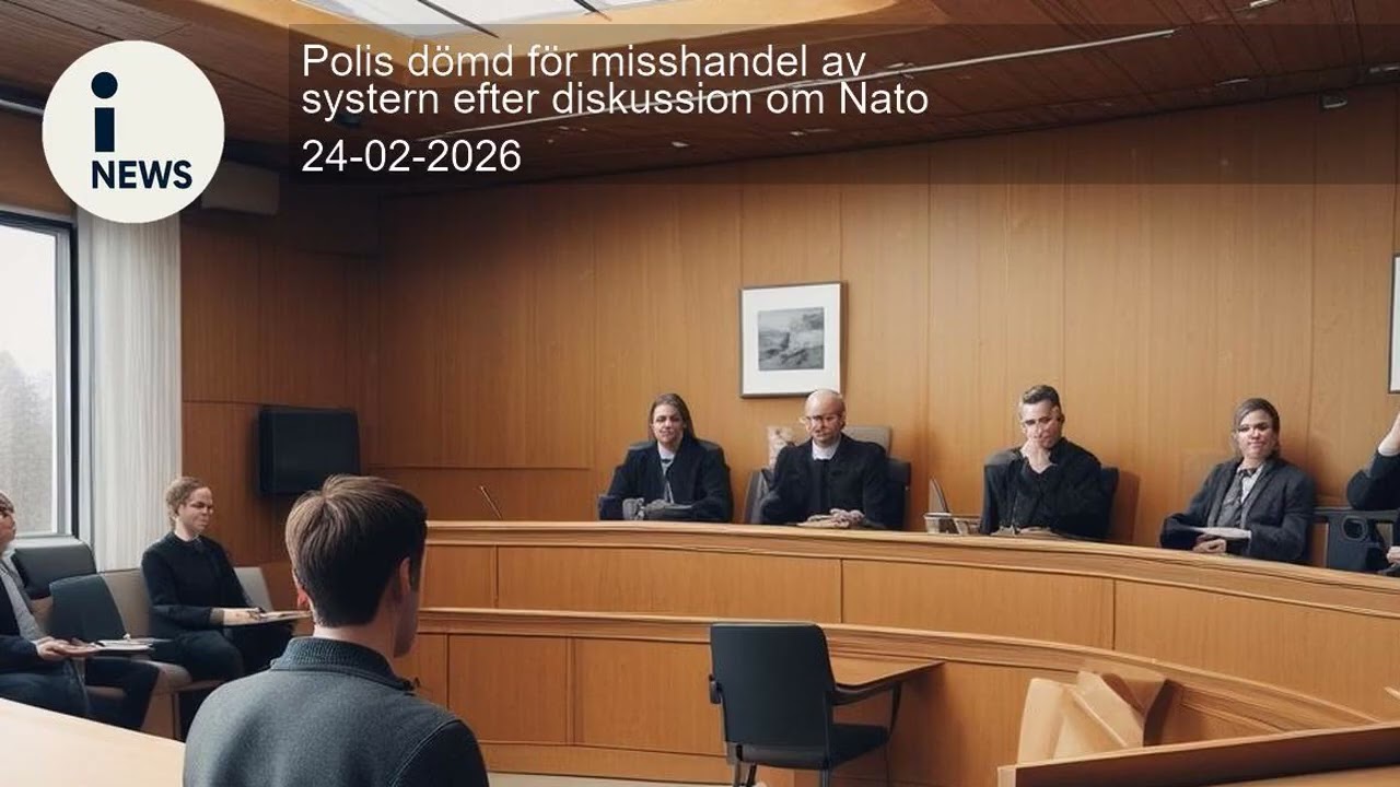 Polis dömd för misshandel av systern efter diskussion om Nato