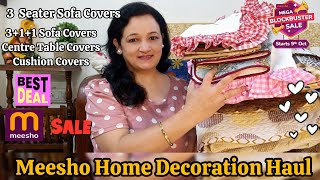 Meesho Home Decoration Haul 🏠 | Sofa Covers, Centre Table Covers & Pinterest Inspired Cushion Covers screenshot 5