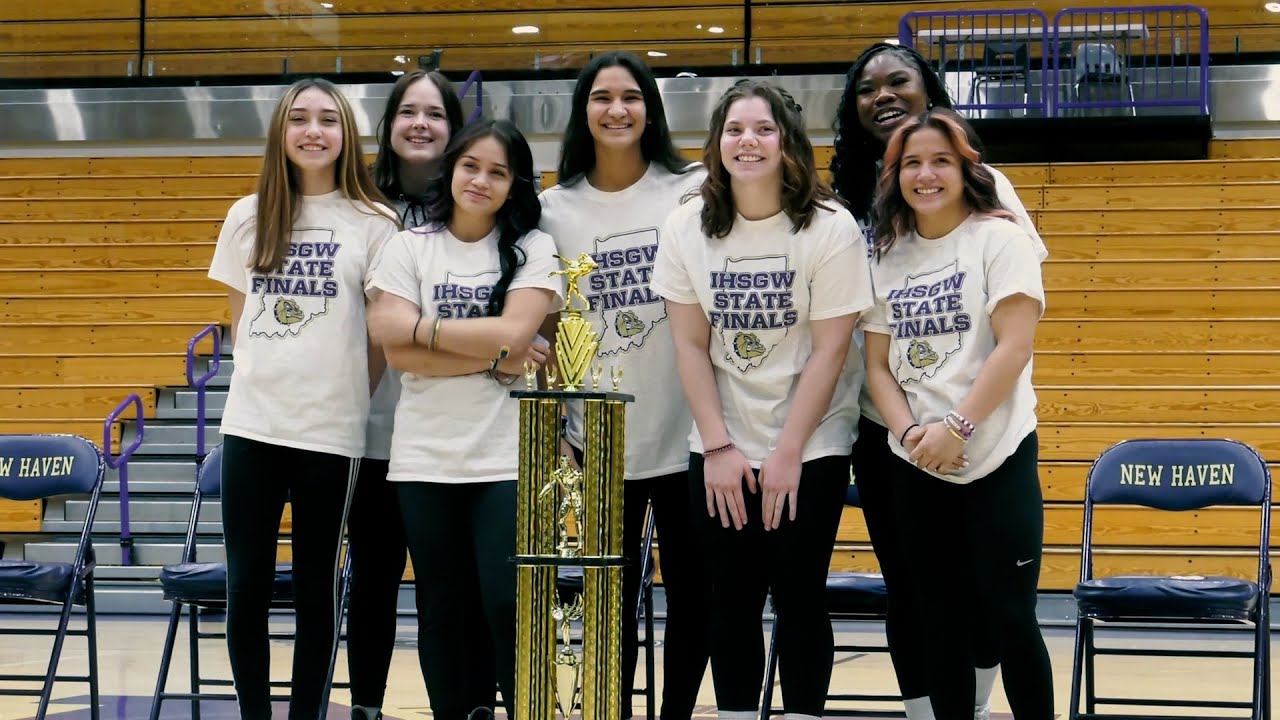 New Haven girls wrestling win 2024 IHSGW state championship