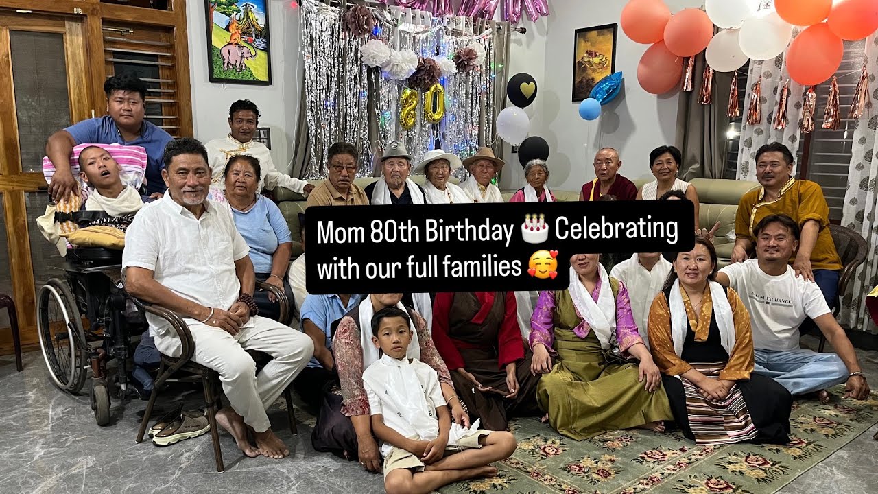 Mom 80th Birthday Celebration 🎉 #tibetanvlogger#tibetanyoutuber#Viral#familyvlog#Entertainment