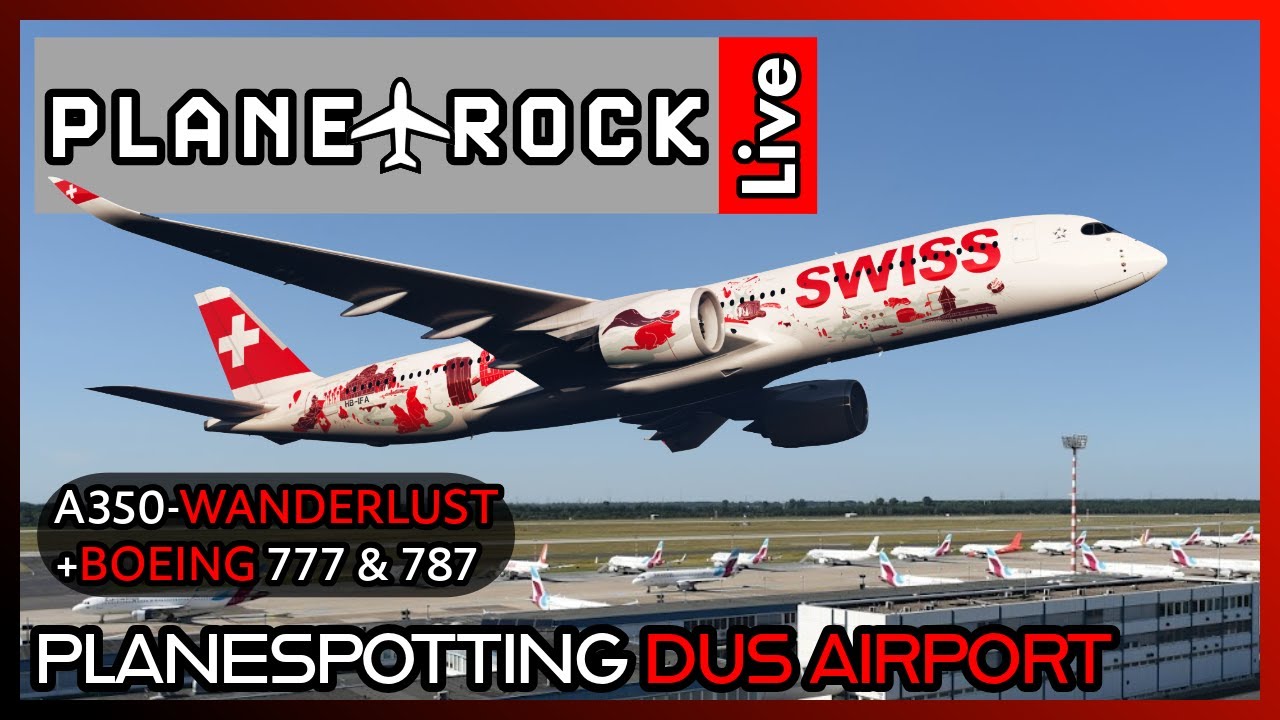 🔴✈️ Airbus A350-900 HB-IFA SWISS AIR "Wanderlust"+ Boeing 777 und 787 | Planespotting - DUS Airport