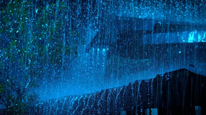 (NO ADS) Heavy Stormy Night with Torrential Rainstorm & Very Huge Thunder On Tin Roof for Sleep #01