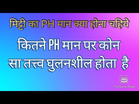 वीडियो: लवणीय मिट्टी का pH मान क्या होता है?