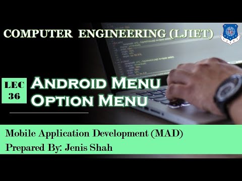 Lec-36_Menus in Android - Option Menu | Mobile Application Development ...