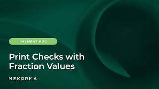 Fraction ABA Setup for Check Printing in Business Central