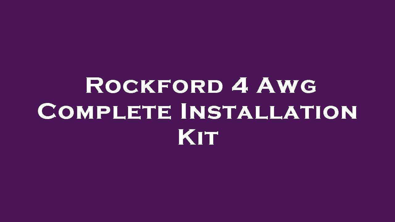 Rockford 4 Awg Complete Installation Kit Amazon Review YouTube