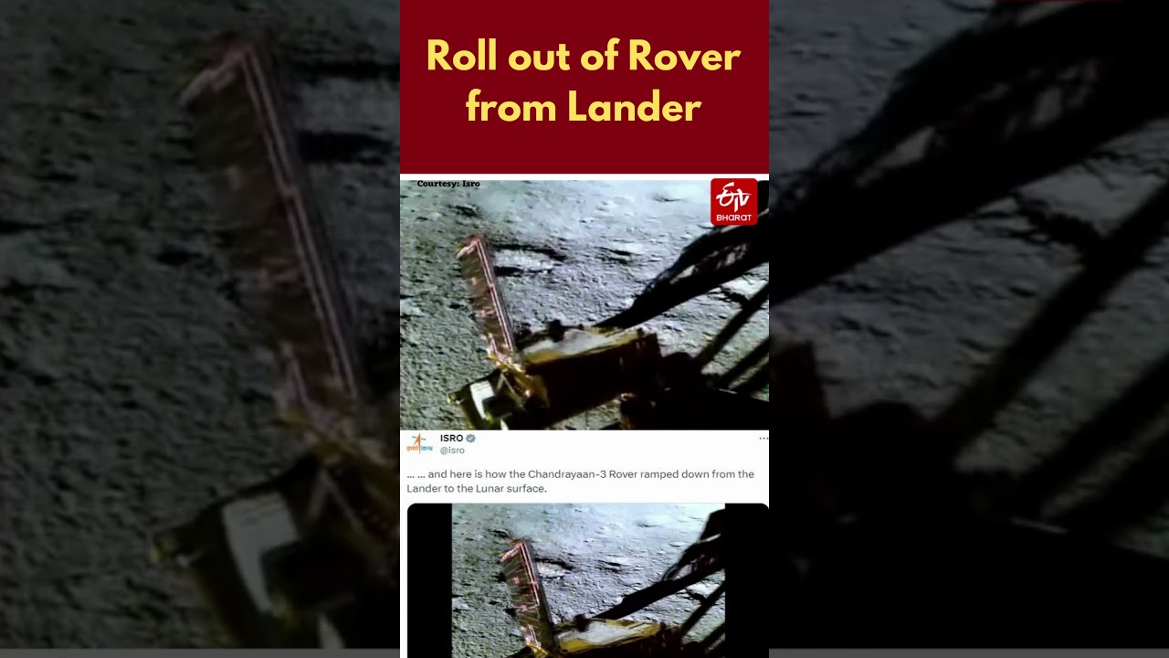 Chandrayaan 3: Video of Rover Pragyan rolling out of Lander