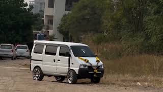Maruti suzuki eeco car fully modified on white colour best big alloy wheels