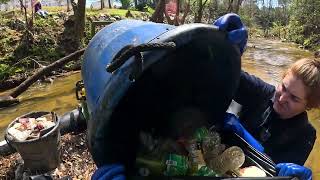 Come clean out a trash trap!