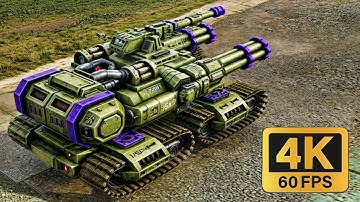 Command & Conquer: Generals Zero Hour 4K | 1 vs 7 Intense Battle (Contra 💥 Remake)