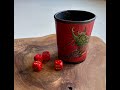 Leatherwork, Lederarbeit. Leather dice cup for Blood Bowl gamer. Würfelbecher für Blood Bowl-Spieler