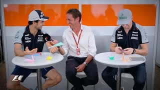 Perez And Hulkenberg Face The Origami Challenge | Japanese Grand Prix 2016