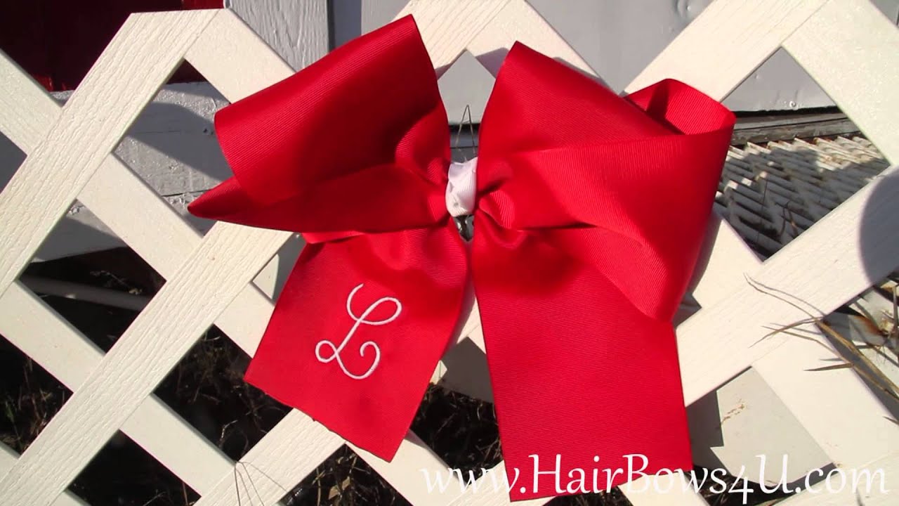 Oversized Red Grosgrain Long Front Tails - video demo