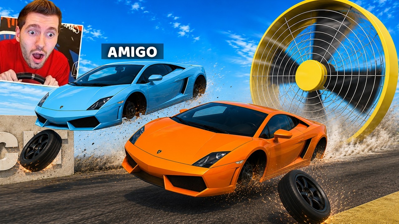 TROLLEI meu amigo com VENTILADOR A 999km/h no BeamNG Drive!