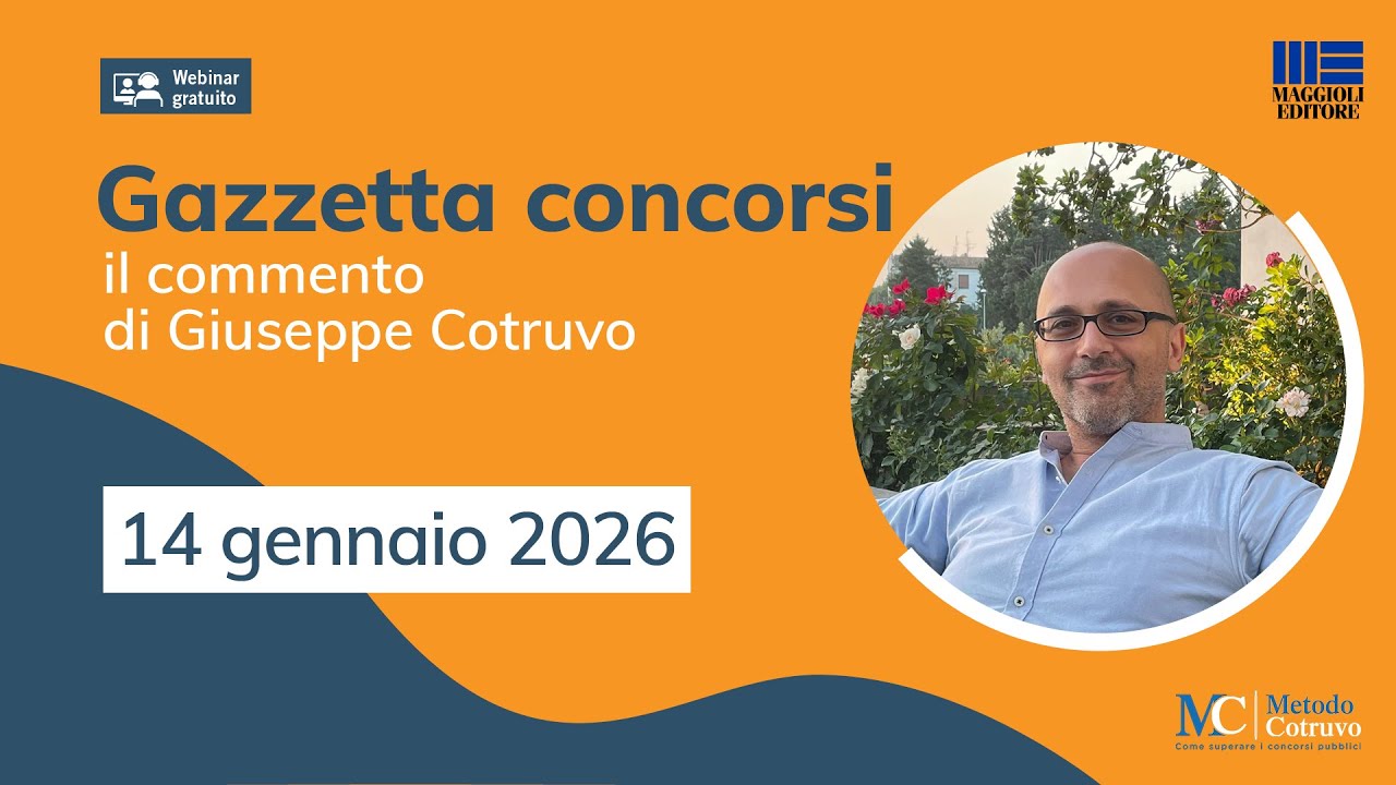 Gazzetta Concorsi 14/01/2026: quiz di logica RIPAM e ultime novità