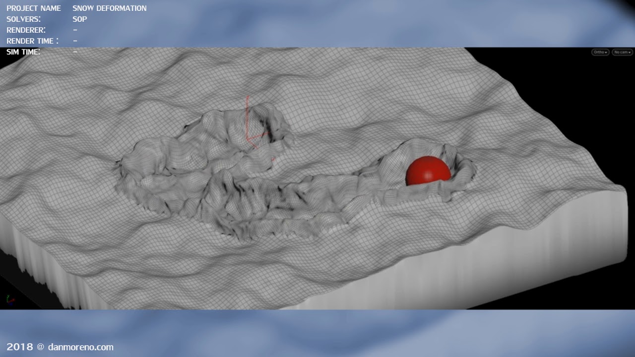 Houdini Snow Deformation Test - YouTube