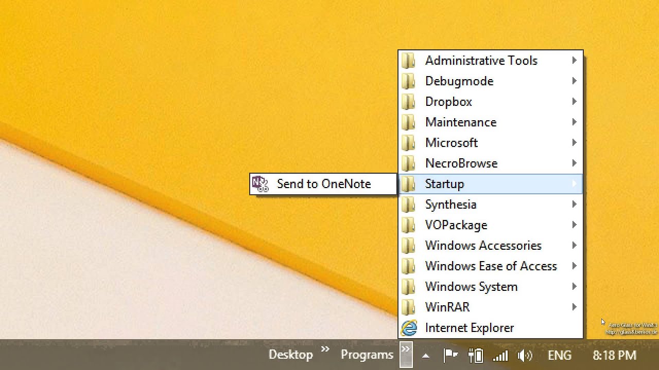 I'm back! - Toolbars, Start menu and Taskbar - Windows Features