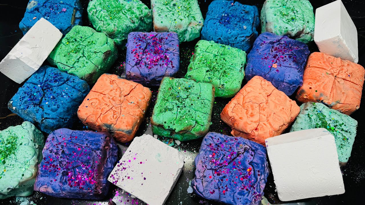 Variety Paste Chalk ASMR Crush | Oddly Satisfying ASMR chalk 