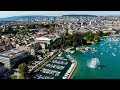 Drone Views of Switzerland in 4k: Zurich - Wollishofen to Enge