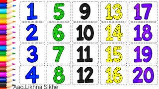 1 to 20 counting number tracing for kids practice | learn 1to20 counting | write 1to20 #123 #ginti 