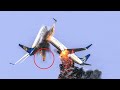 Airplanes collision on landing extreme moments