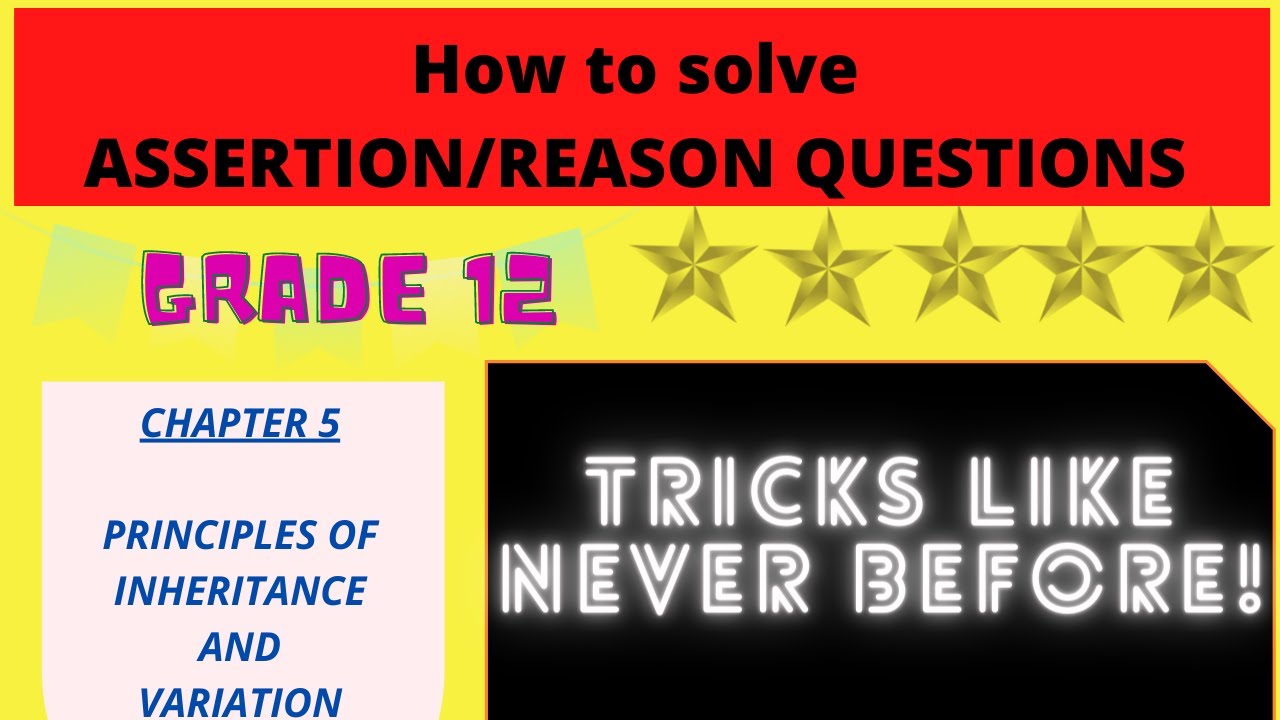 Assertion and Reason Based Questions Biology - YouTube