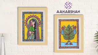 12x16 Inch Handmade Indian Folk Art | Aakarshak Traditional Wall Decor Piece#walldecor  #FolkArt