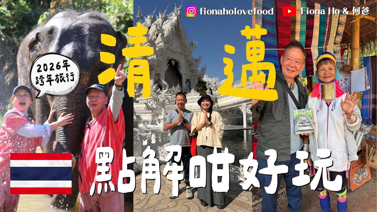泰國清邁點解咁好玩 2026年首個跨年旅行 泰國最宜居+物價超便宜的城市 5日4夜行程攻略 大自然觀光+藝術寺廟+大象互動+米芝蓮推介餐廳 適合長輩小朋友 變大細路玩到深夜真正夜繽紛 