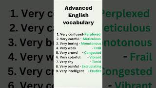 advanced english vocabulary|| improve vocabulary|| learn new english words daily|| IELTS Vocabulary