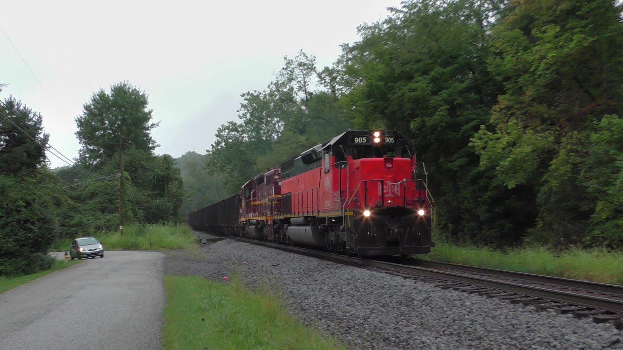 SD40T-3 Leads Short Bessemer Stone Train - 9/6/2022
