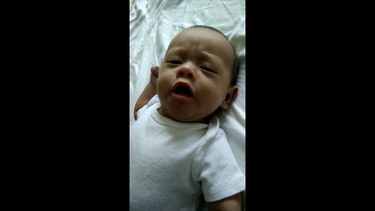 Adorable Preemie Baby Making Cute Baby Noises on Bed Finally Home from