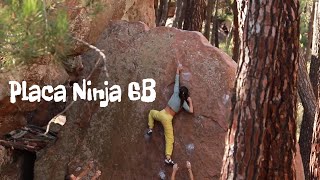 Placa Ninja 6B | Boulder Albarracín | Sector Arrastradero