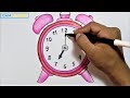 How to draw a clock step by step | CAM STYLES