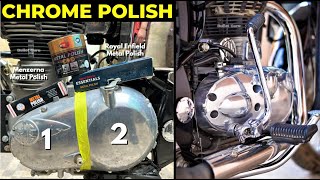 Chrome Engine Polish  Mirror Shine DIY | Royal Enfield Essential Vs Menzerna Metal Polish
